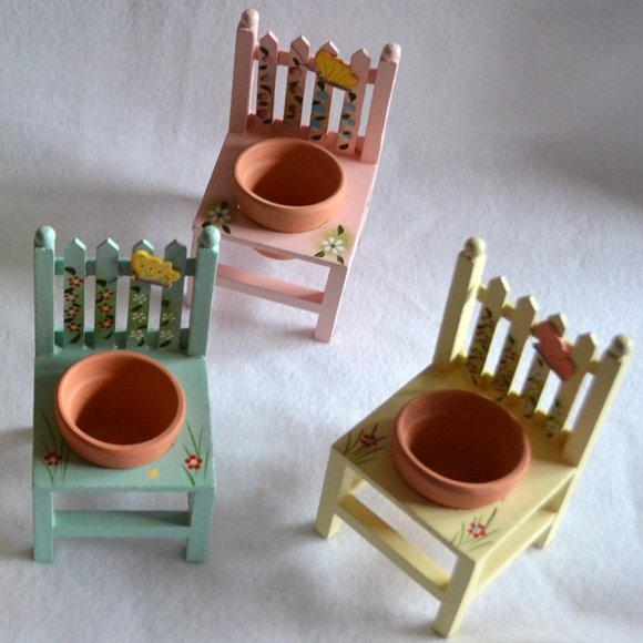 Wooden Chair Plant Stand Set - Picture 3 of 14